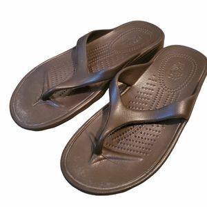 Holey Soles | Shoes | Holey Soles Chocolate Brown Flip Flop Sandals Sz 5 |  Poshmark
